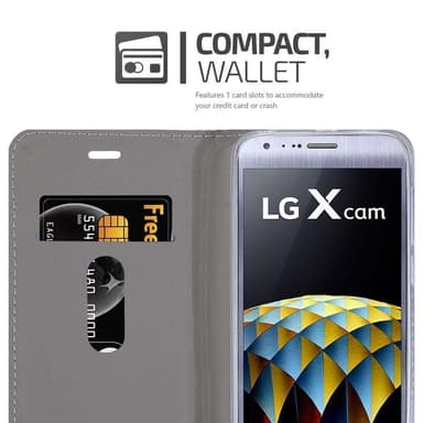 LG X CAM lommebokdeksel etui (grå)