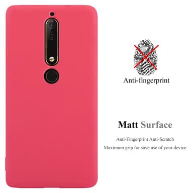 Deksel Nokia 6.1 Silikon cover (rød)