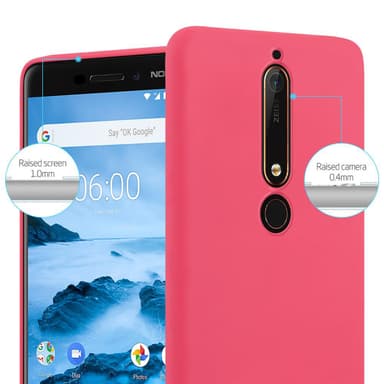 Deksel Nokia 6.1 Silikon cover (rød)