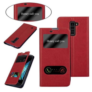LG K10 2016 lommebokdeksel cover (rød)