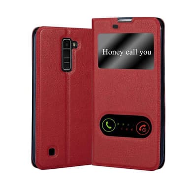 LG K10 2016 lommebokdeksel cover (rød)