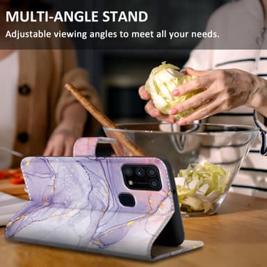 Samsung Galaxy M31 lommebokdeksel etui (lilla)