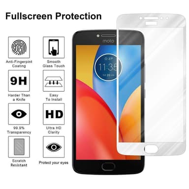 Motorola MOTO E4 Skjermbeskytter Skärmskydd (hvit)