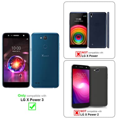 LG X POWER 3 lommebokdeksel etui (grå)