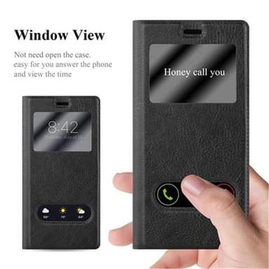 Huawei P9 lommebokdeksel cover (svart)