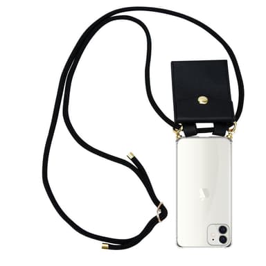 iPhone 12 MINI Deksel med Halskjede (svart)