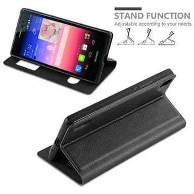 Huawei ASCEND P7 lommebokdeksel cover (svart)