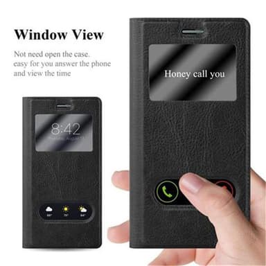 Huawei ASCEND P7 lommebokdeksel cover (svart)