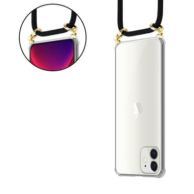 iPhone 12 MINI Deksel med Halskjede (svart)