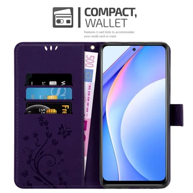 Xiaomi Mi 10T LITE lommebokdeksel Blomster (lilla)