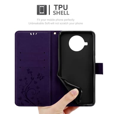 Xiaomi Mi 10T LITE lommebokdeksel Blomster (lilla)