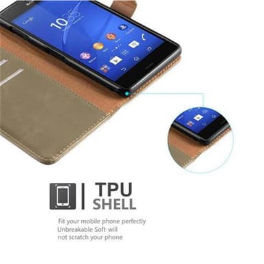 Sony Xperia Z3 lommebokdeksel etui (brun)