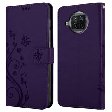 Xiaomi Mi 10T LITE lommebokdeksel Blomster (lilla)