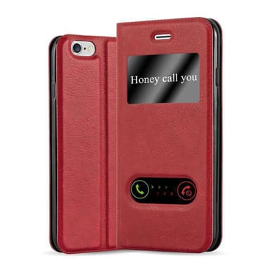 iPhone 6 PLUS / 6S PLUS lommebokdeksel cover (rød)