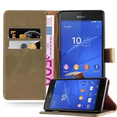 Sony Xperia Z3 lommebokdeksel etui (brun)
