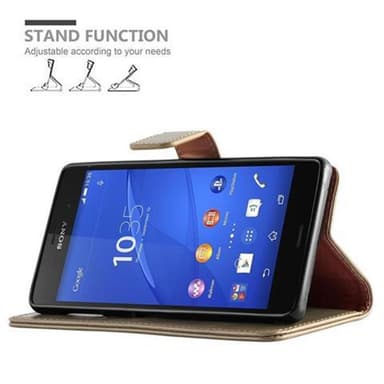Sony Xperia Z3 lommebokdeksel etui (brun)