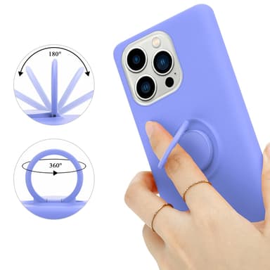 Deksel iPhone 14 PRO MAX Ring Case (lilla)