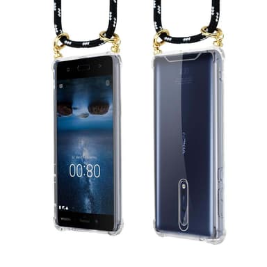 Nokia 8 2017 Deksel med Halskjede (svart)