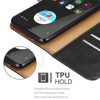 ZTE Blade V7 lommebokdeksel etui (svart)