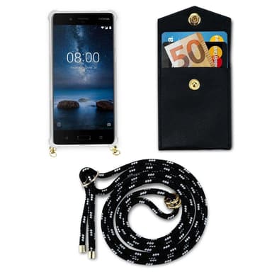 Nokia 8 2017 Deksel med Halskjede (svart)