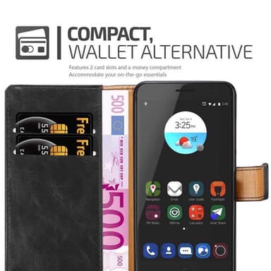 ZTE Blade V7 lommebokdeksel etui (svart)