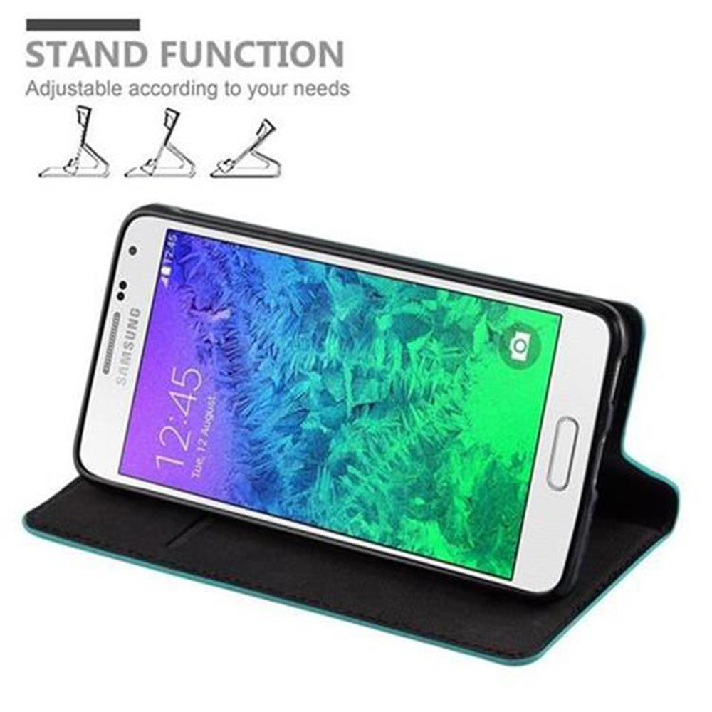 Samsung Galaxy ALPHA lommebokdeksel case (turkis)