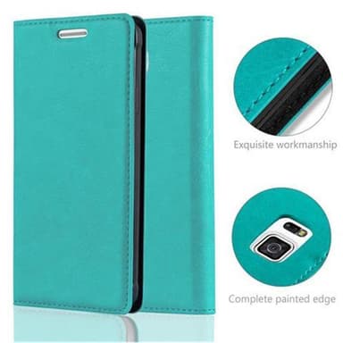 Samsung Galaxy ALPHA lommebokdeksel case (turkis)