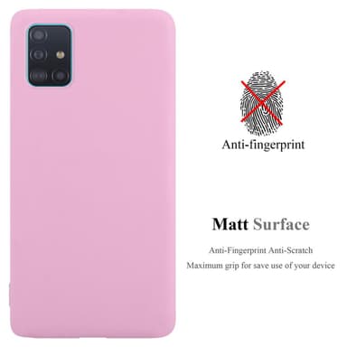 Deksel Samsung Galaxy A51 5G Silikon cover (rosa)