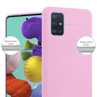 Deksel Samsung Galaxy A51 5G Silikon cover (rosa)