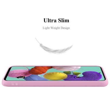 Deksel Samsung Galaxy A51 5G Silikon cover (rosa)