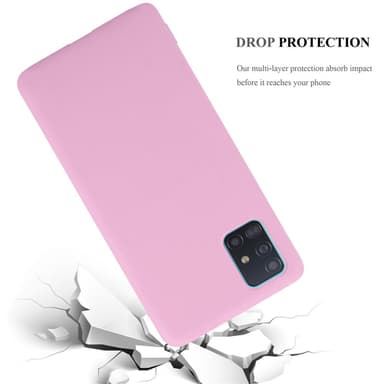 Deksel Samsung Galaxy A51 5G Silikon cover (rosa)