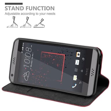 HTC Desire 530 / 630 lommebokdeksel case (rød)
