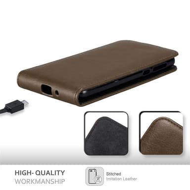 Nokia 2 2017 deksel flip cover (brun)