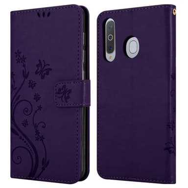 Samsung Galaxy A8s lommebokdeksel Blomster (lilla)