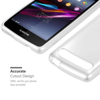 Deksel Sony Xperia E1 Case Cover (sølv)