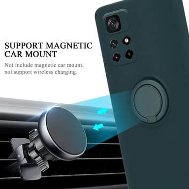 Deksel Xiaomi POCO M4 PRO 5G Ring Case (grønn)