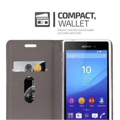 Sony Xperia M4 AQUA lommebokdeksel etui (grå)