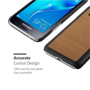 Samsung Galaxy J1 2016 Hardt Deksel Case (brun)