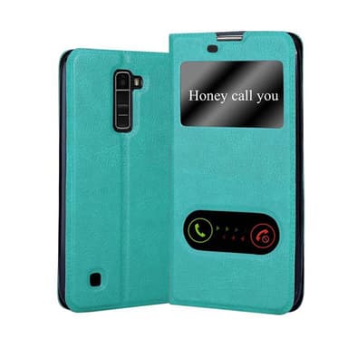 LG K10 2016 lommebokdeksel cover (turkis)