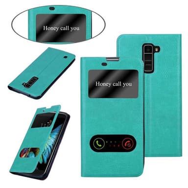 LG K10 2016 lommebokdeksel cover (turkis)