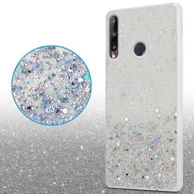 Huawei P40 LITE E Silikondeksel Glitter (Gjennomsiktig)