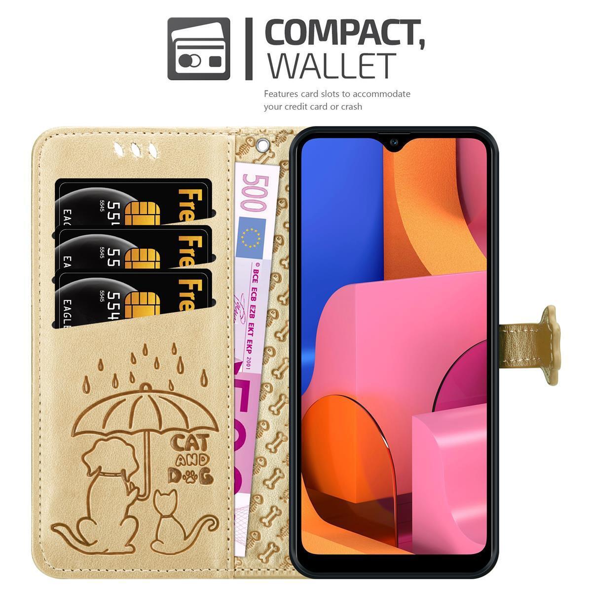 Samsung Galaxy A20s lommebokdeksel case (gold)