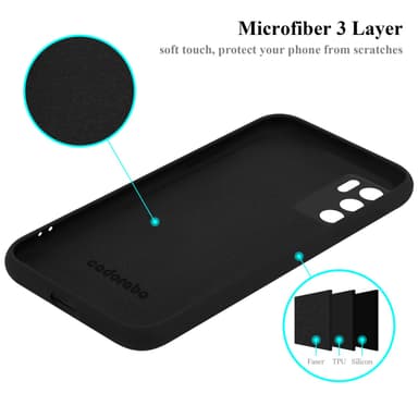 Oppo A16s / A54s silikondeksel case (svart)