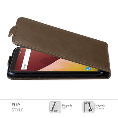 WIKO VIEW PRIME deksel flip cover (brun)
