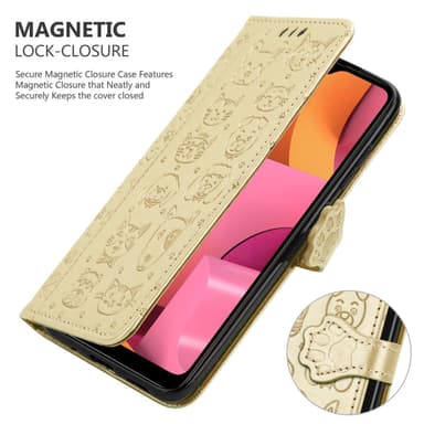 Samsung Galaxy A20s lommebokdeksel case (gold)