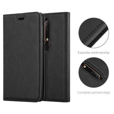 Nokia 6.1 lommebokdeksel case (svart)