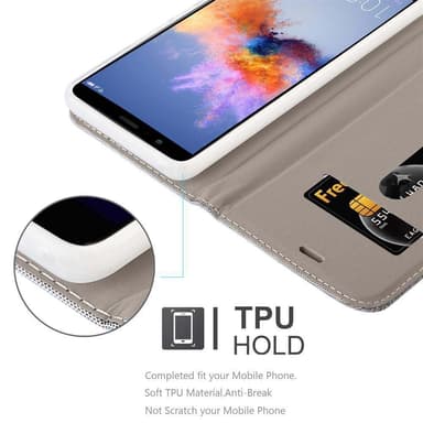 Honor 7X lommebokdeksel etui (grå)