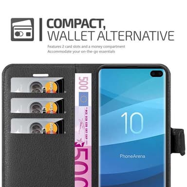 Samsung Galaxy S10 PLUS Deksel Etui Case (svart)