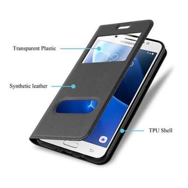Samsung Galaxy J7 2016 lommebokdeksel cover (svart)