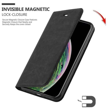 iPhone XS MAX lommebokdeksel case (svart)